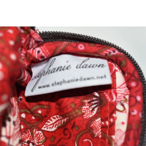 Stephanie Dawn Zip ID/Key/Coin/ Smokers Red All In One Wristlet Wallet - Picture 4 of 4